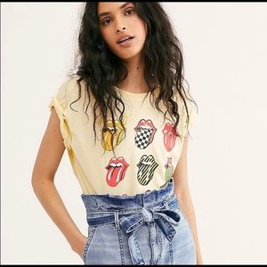 Free People Splendor in the Grass Denim Mini Skirt